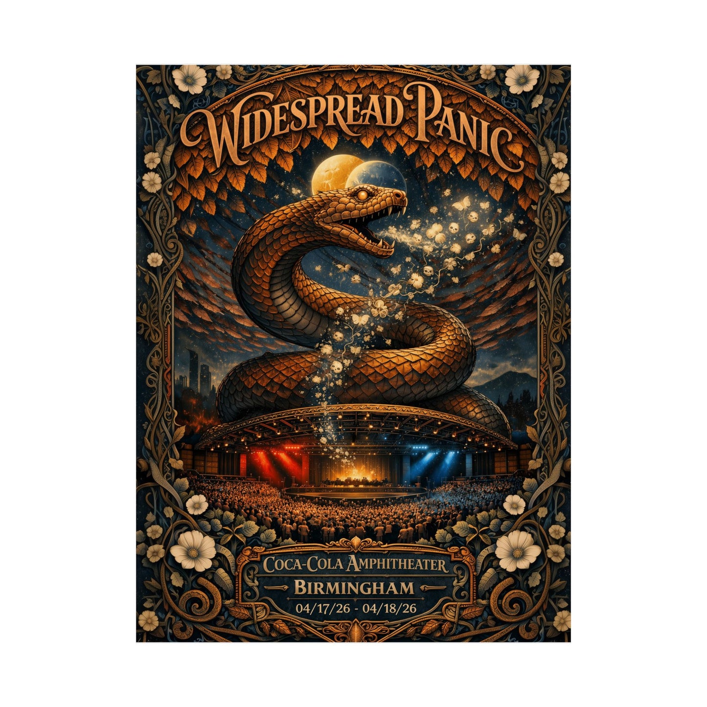 Widespread Panic | 04/17/26–04/18/26 | Birmingham, AL | Concert Poster  | V2