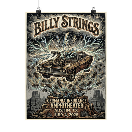 Billy Strings | July 4, 2026 | Austin, TX | Concert Poster