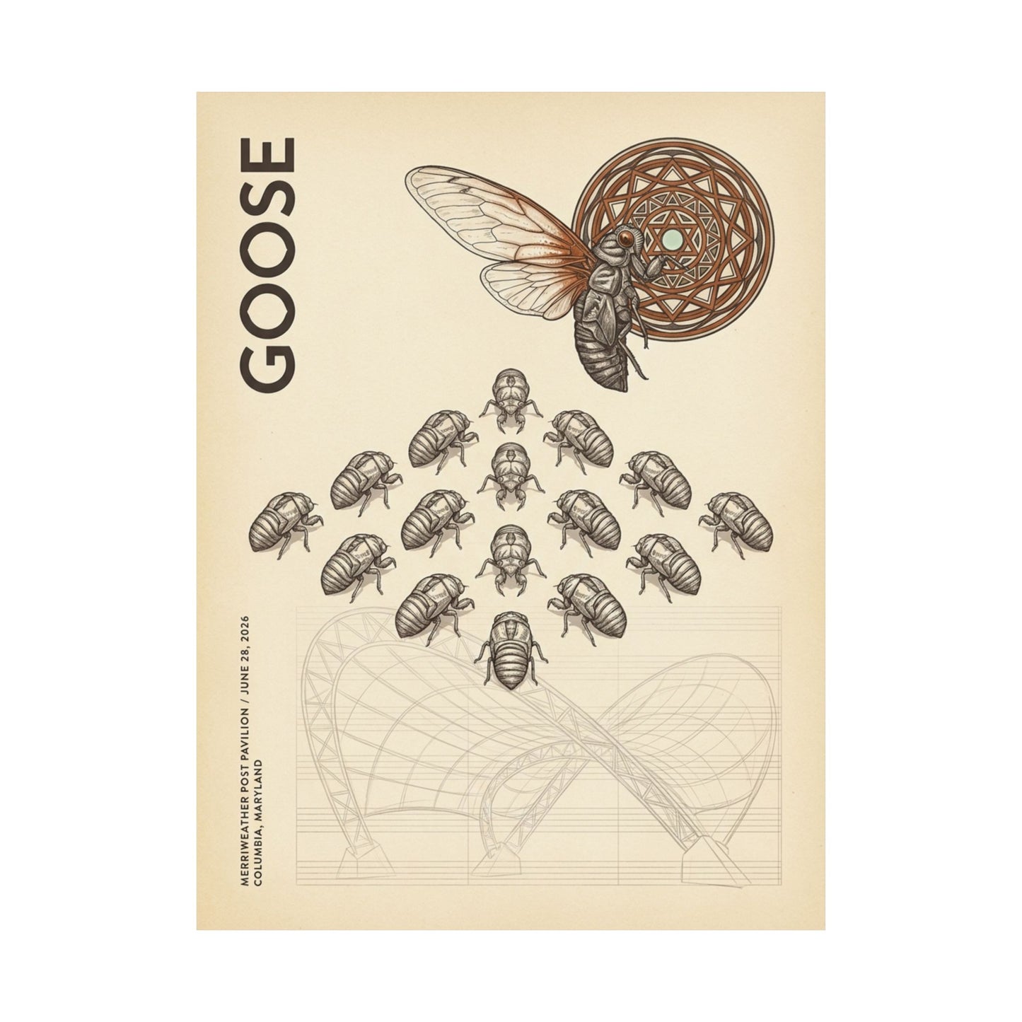 Goose  | 06/28/26 | Columbia, MD | Concert Poster  | V2