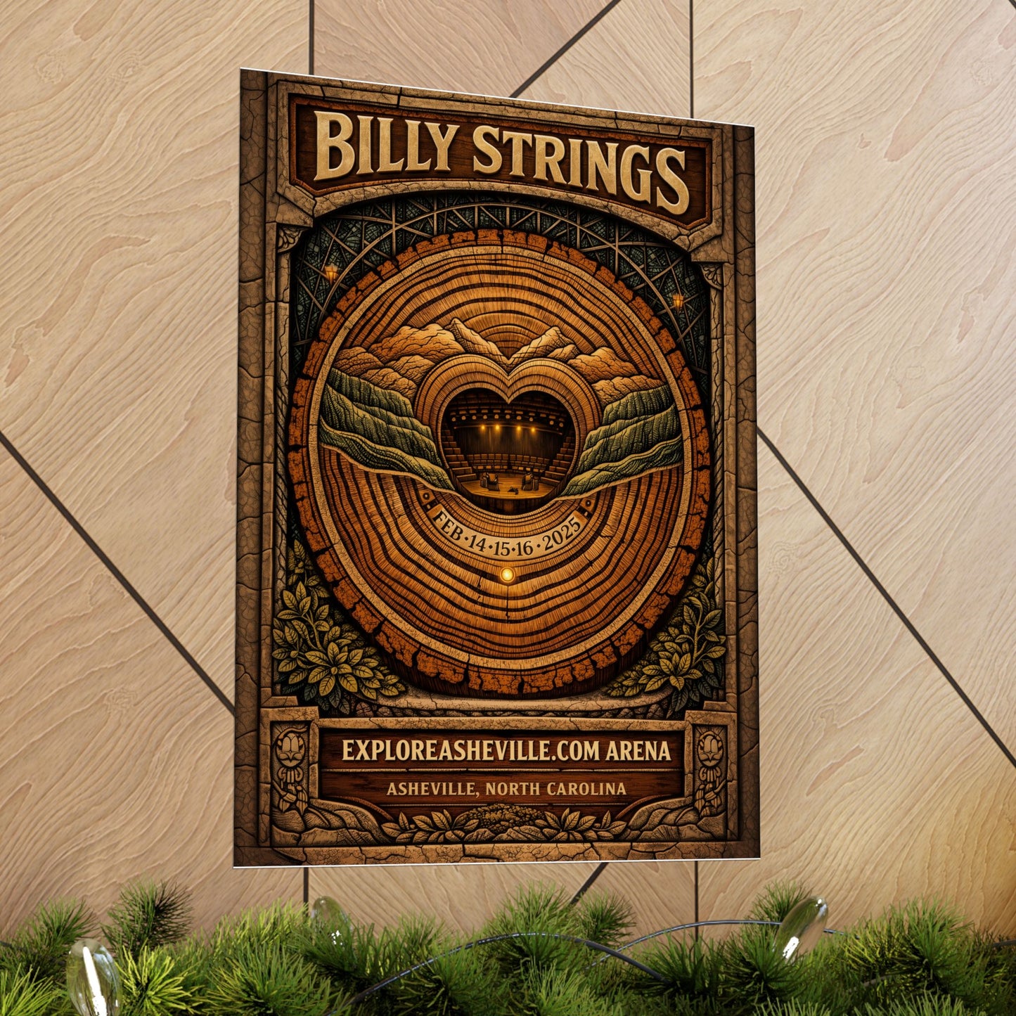 Billy Strings | 2/14/25 - 2/16/25 | Asheville, NC | Concert Poster  | Weekend 2 V1