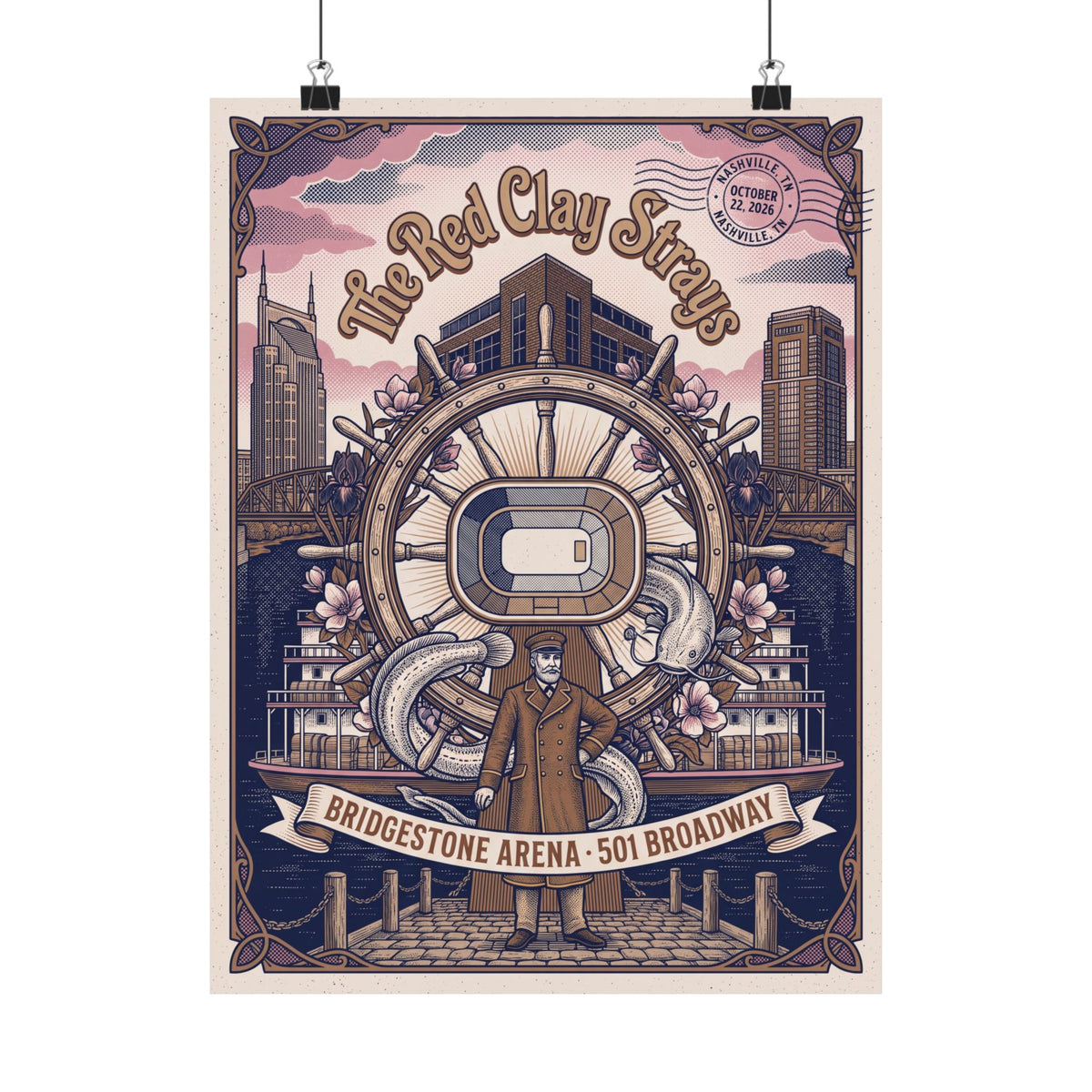 The Red Clay Strays | October 22, 2026 | Nashville, TN | Concert Poster