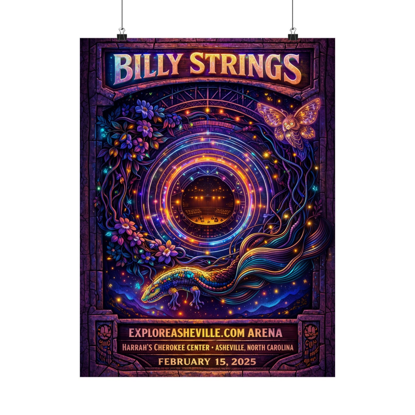 Billy Strings | 2/15/25 | Asheville, NC | Concert Poster  | N4