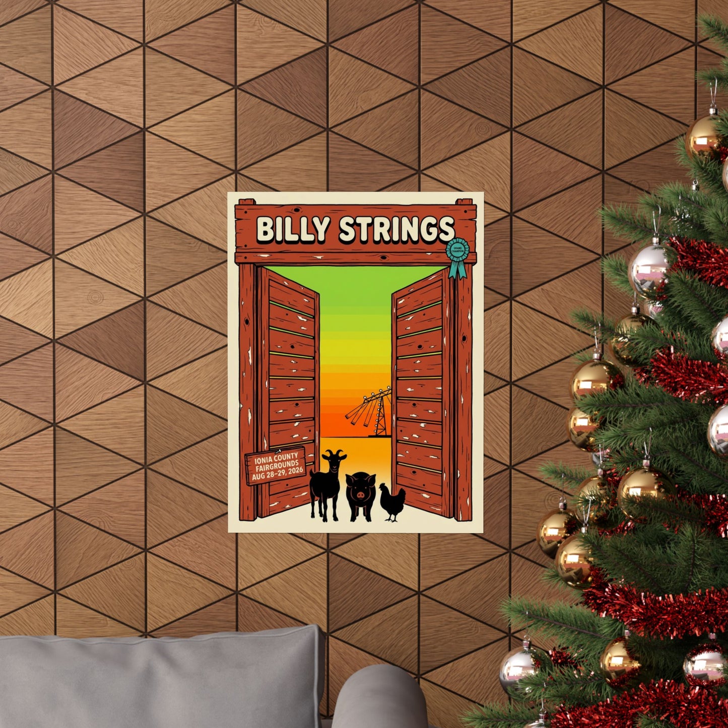 Billy Strings | August 28–29, 2026 | Ionia, MI | Concert Poster