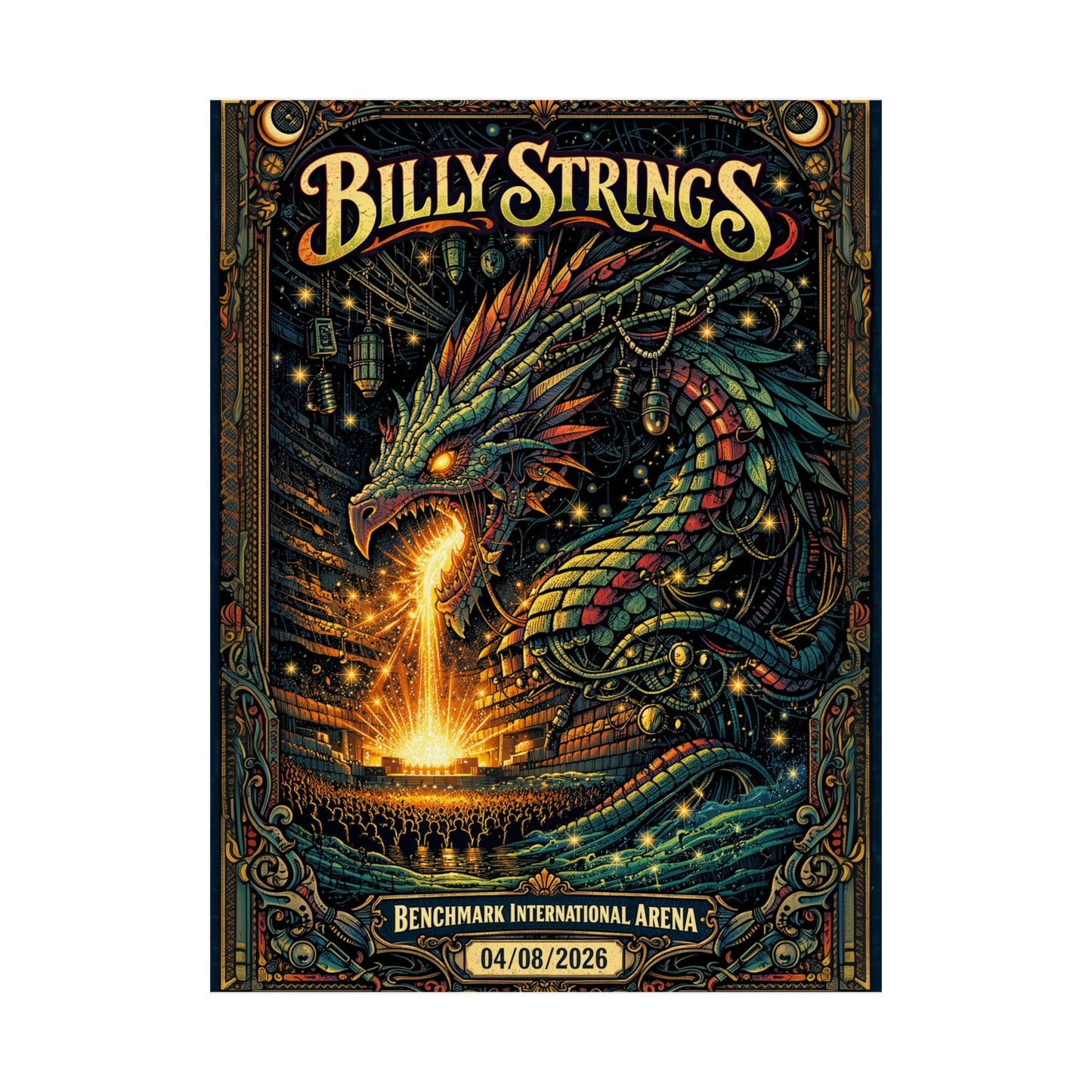 Billy Strings | 04/08/2026 | Tampa, FL | Concert Poster  | V2