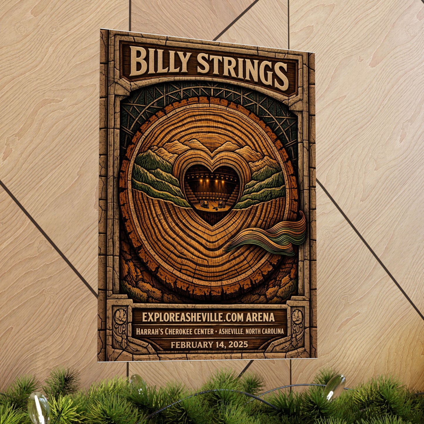 Billy Strings | 2/14/25 | Asheville, NC | Concert Poster  | N3