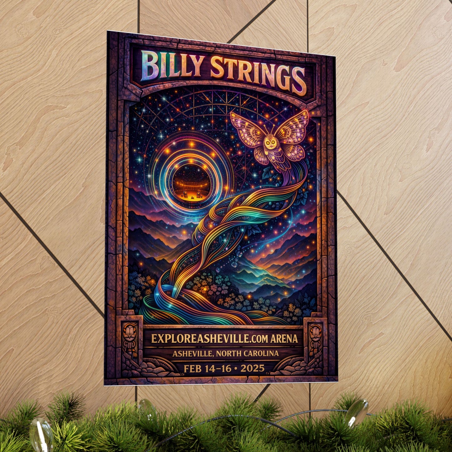 Billy Strings | 2/14/25 - 2/16/25 | Asheville, NC | Concert Poster  | Weekend 2 V2