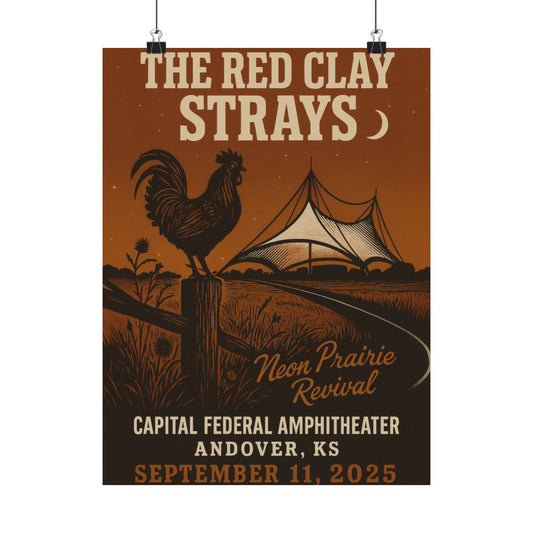 The Red Clay Strays Andover KS Print | September 11, 2025 | Capital Federal Amphitheater | Concert Poster | Variant 1