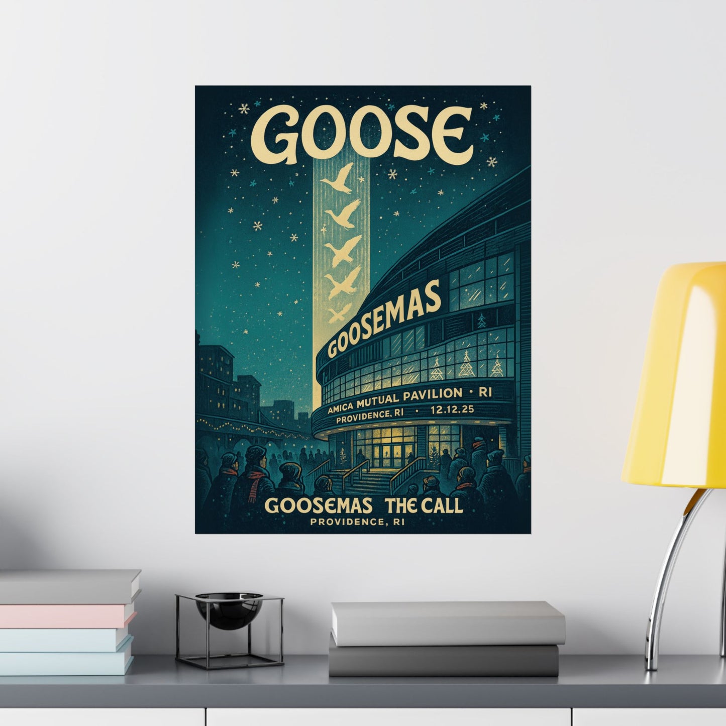 Goose Providence, RI | Amica Mutual Pavilion 12.12.25 | Concert Poster | Goosemas Night 1